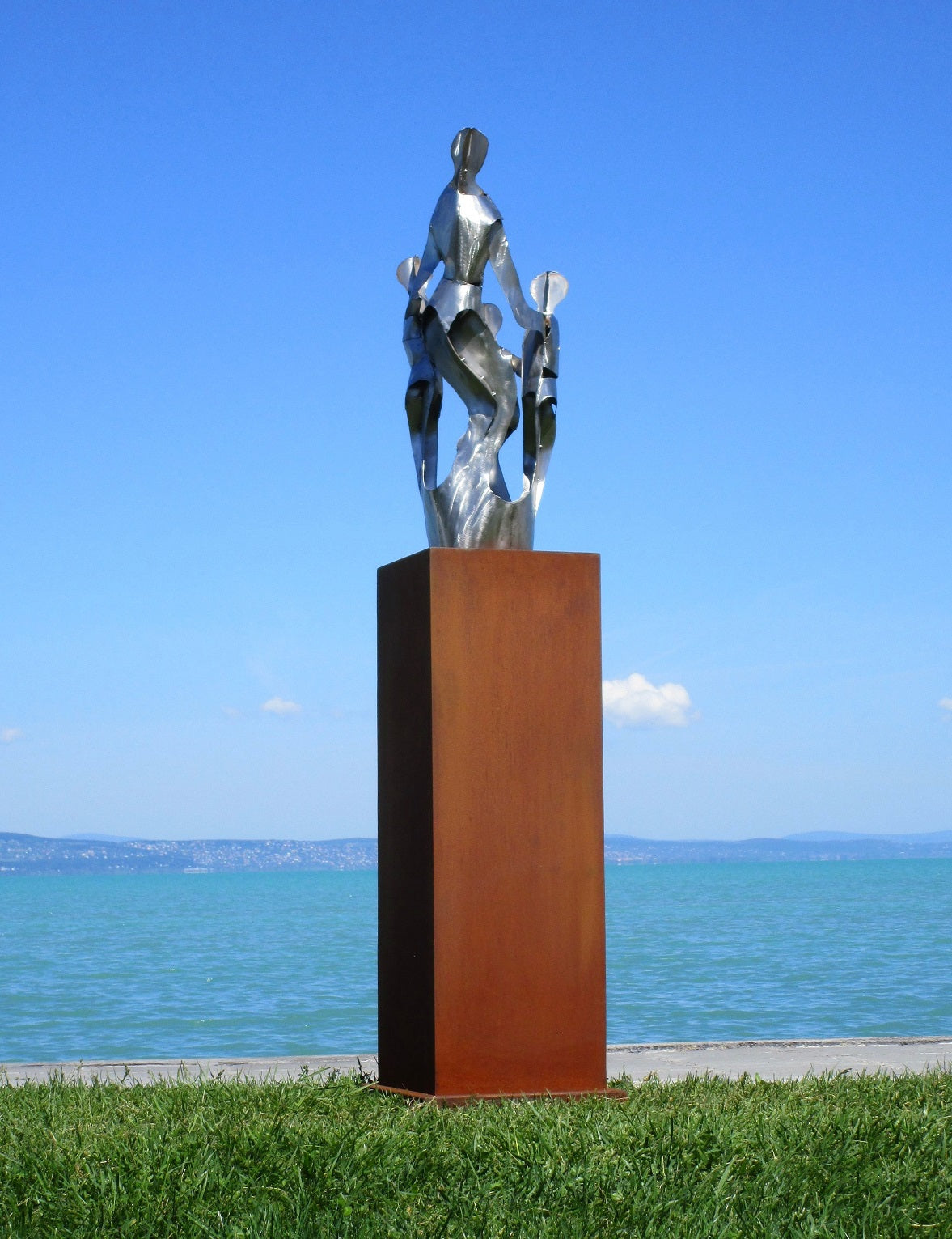 Freude Skulptur (edelstahl) 40x40x182 20kg