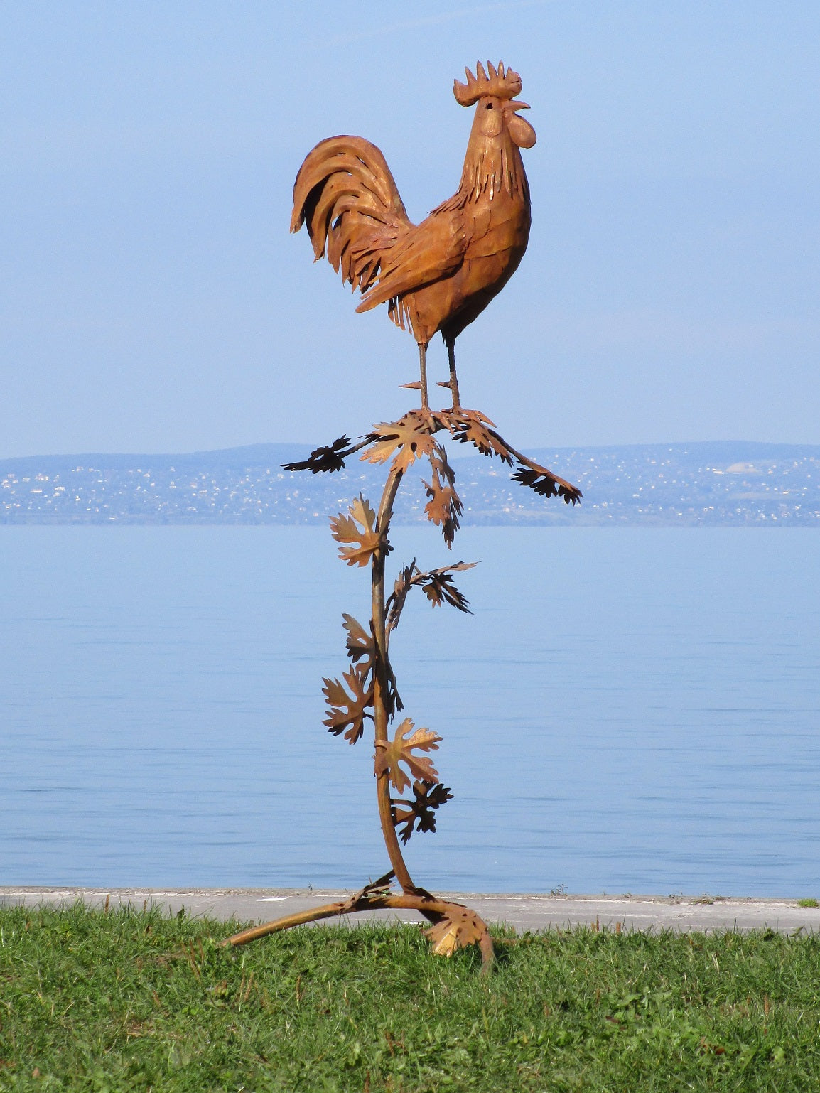 Hahn am großen Ast (rostig) 87x78x160 6,9kg