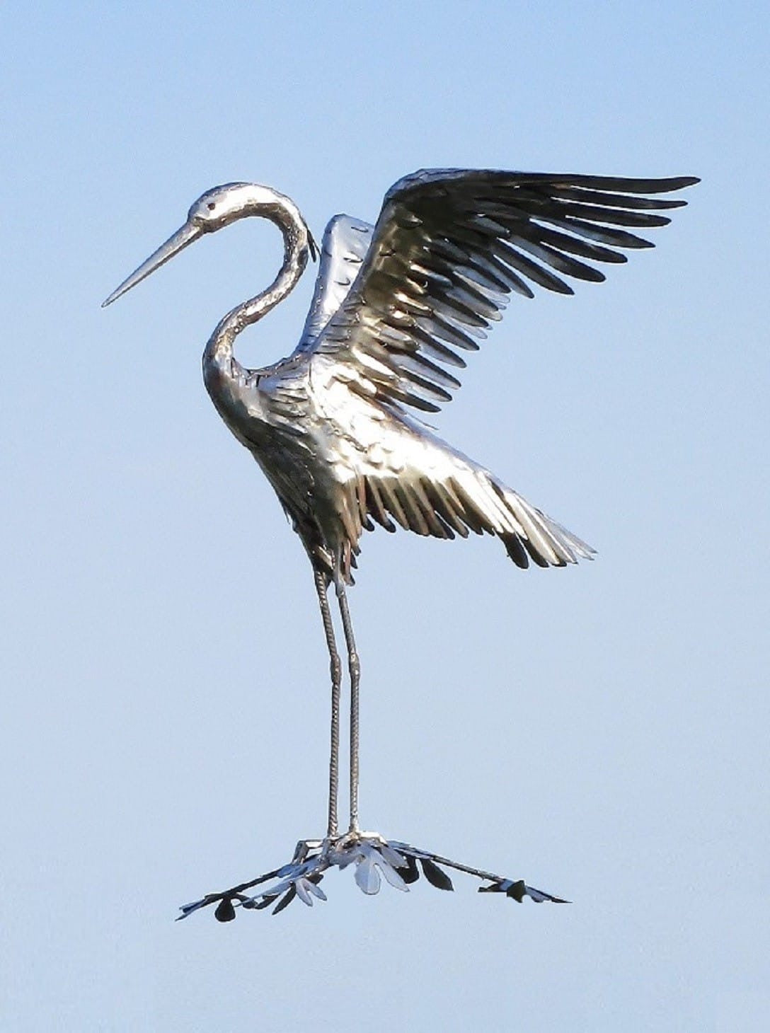 Reiher weiten Flügel (edelstahl) 70x105x110  6,2kg