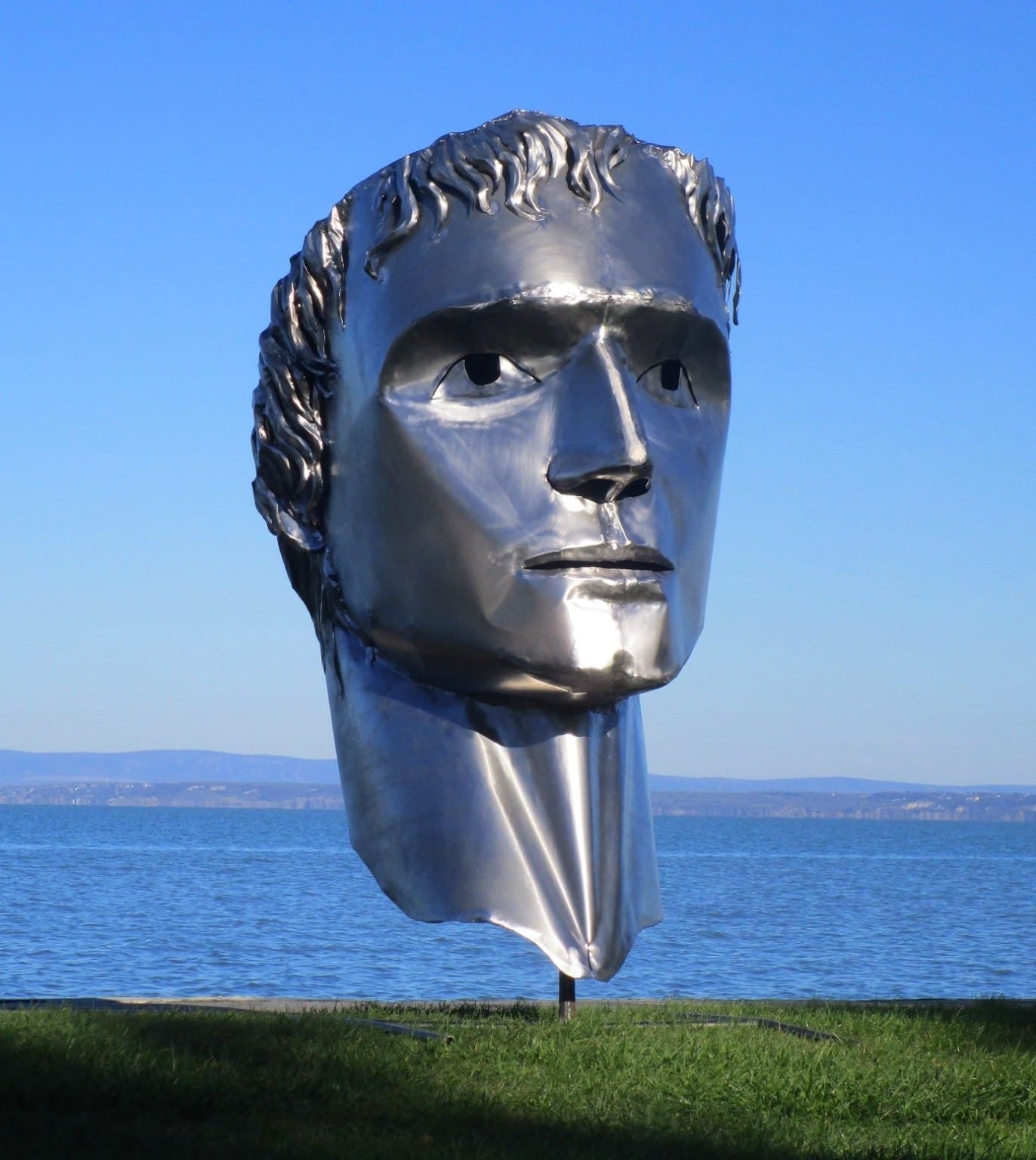 Männlicher Kopf Caesar (edelstahl) 113x104x213  63kg