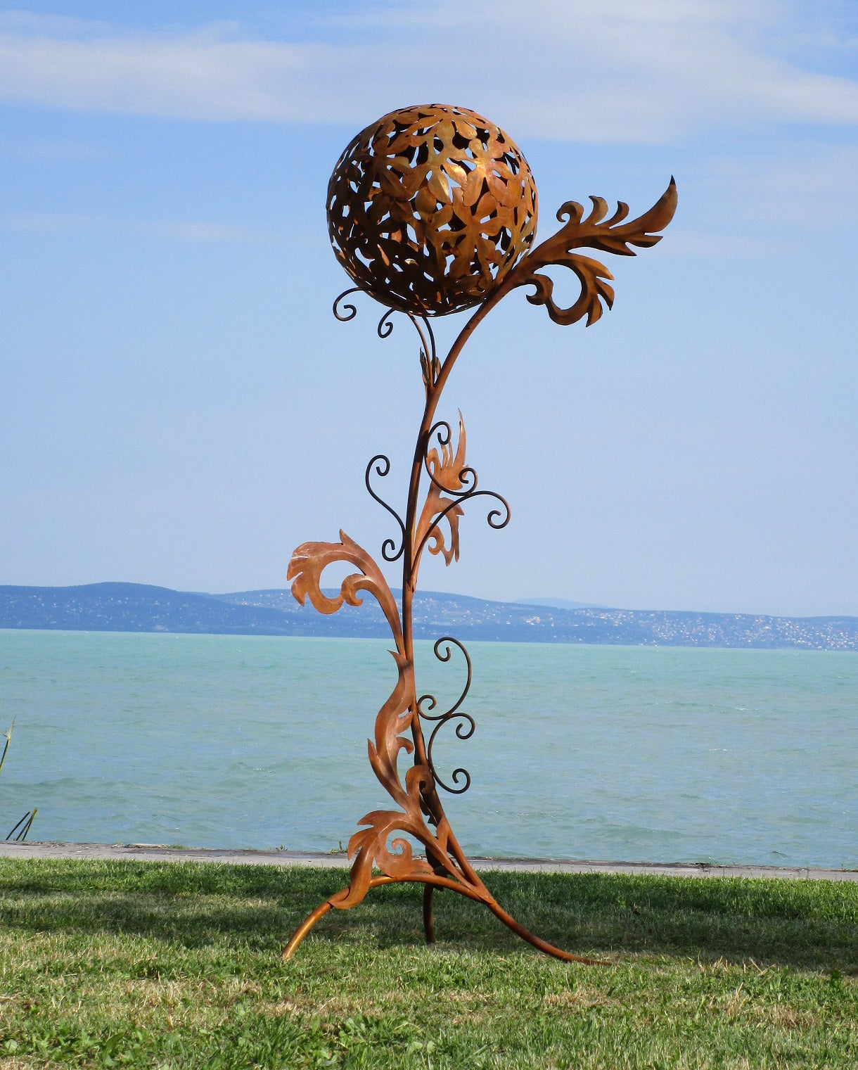 Barock Kugelsäule (rostig) 85x82x200  10,5kg