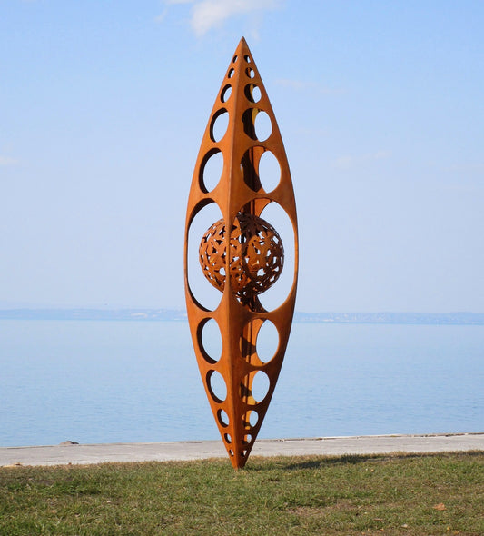 Bionik-Zapfen mit Kugel (rostig) 50x50x262  25kg