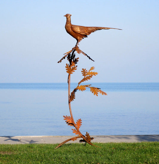 Fazan auf dem Ast (rostig) 87x85x180  8kg