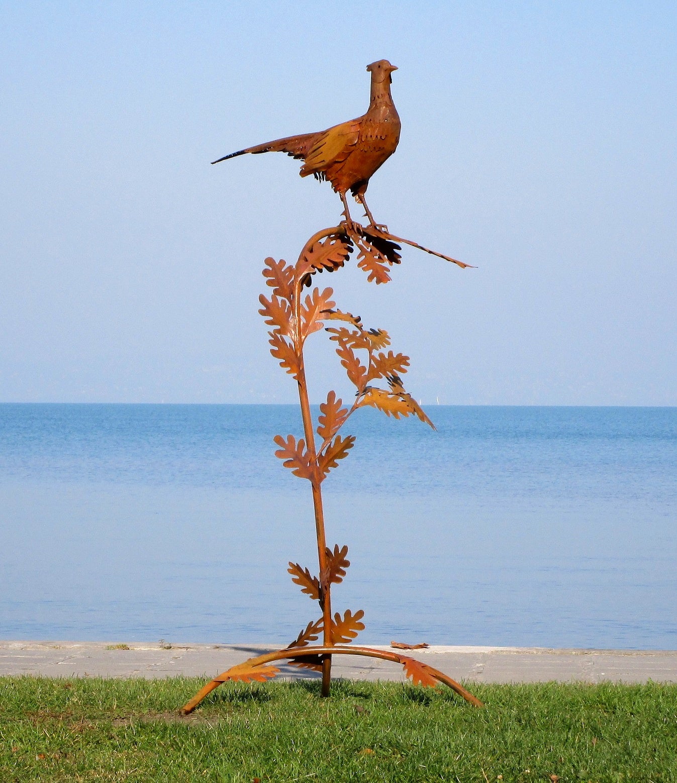 Fazan auf dem Ast (rostig) 87x85x180  8kg