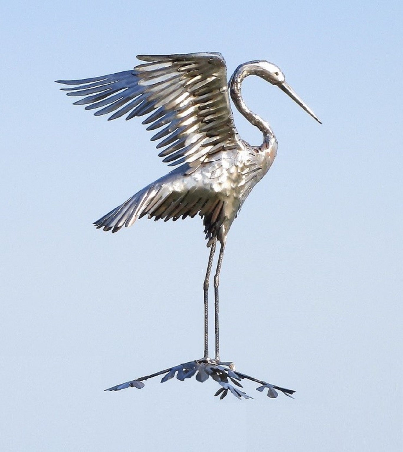 Reiher weiten Flügel (edelstahl) 70x105x110  6,2kg